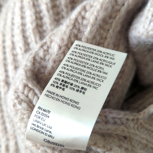 Anthropologie Amanza Fringed Cardigan Sweater Taupe - Picture 8 of 8